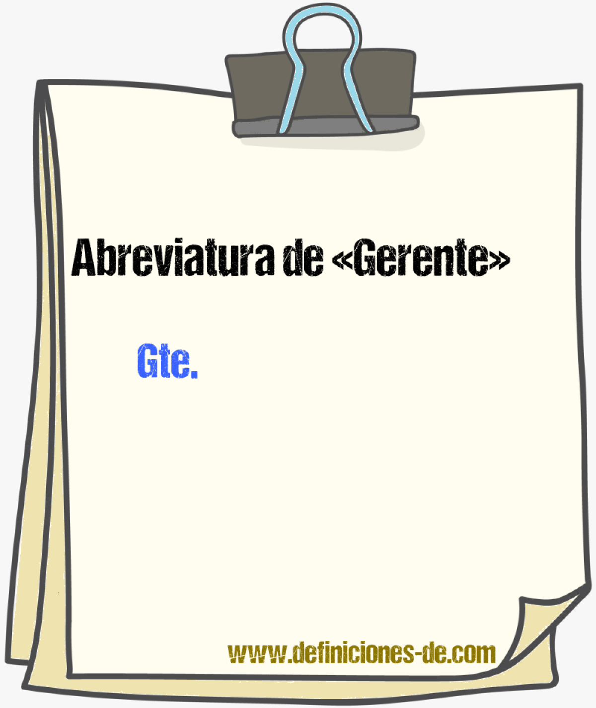 Abreviaturas de Gerente