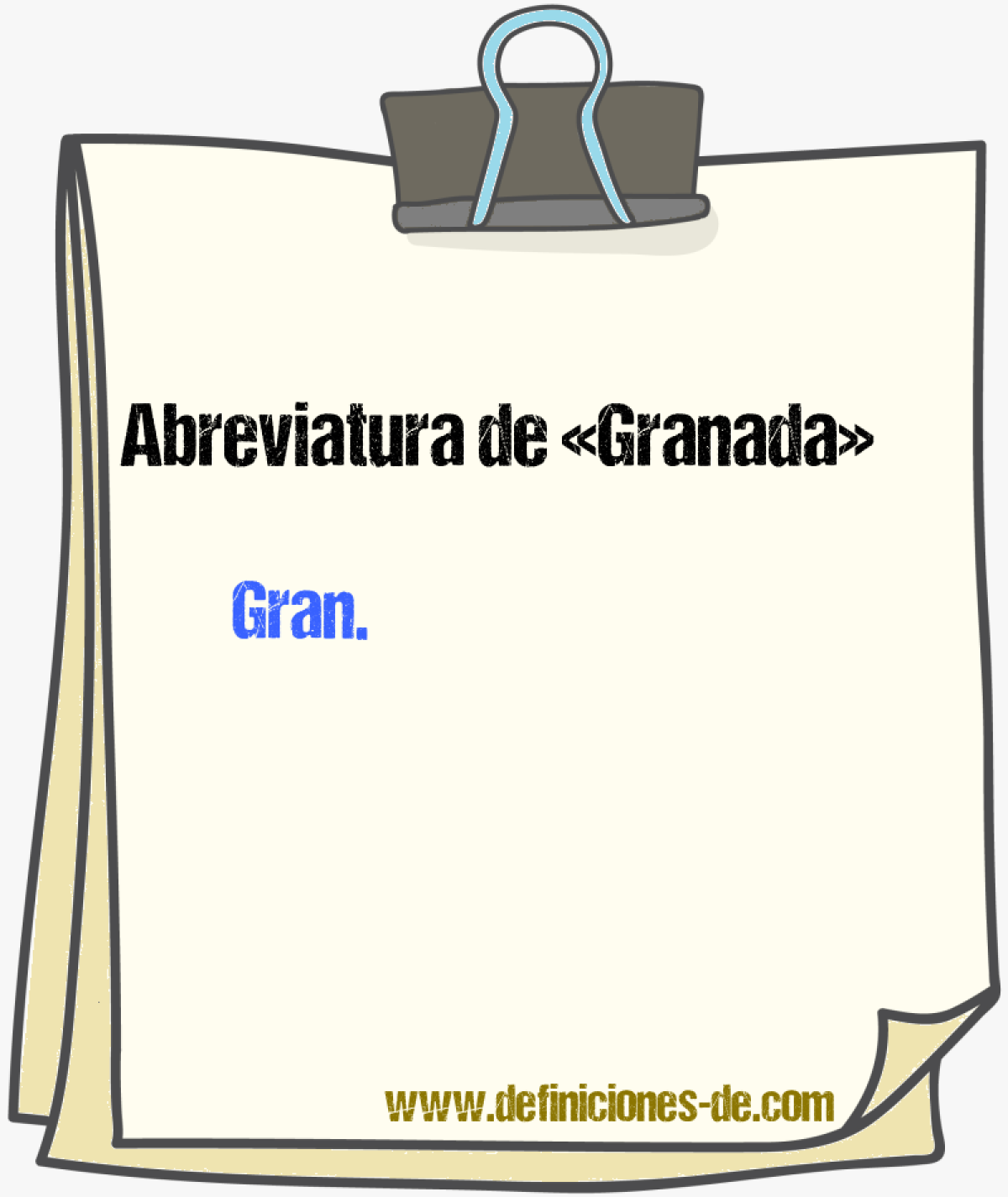 Abreviaturas de Granada