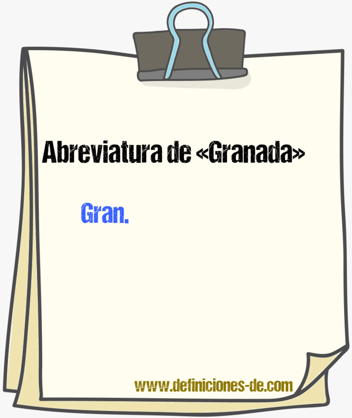 Abreviaturas de Granada