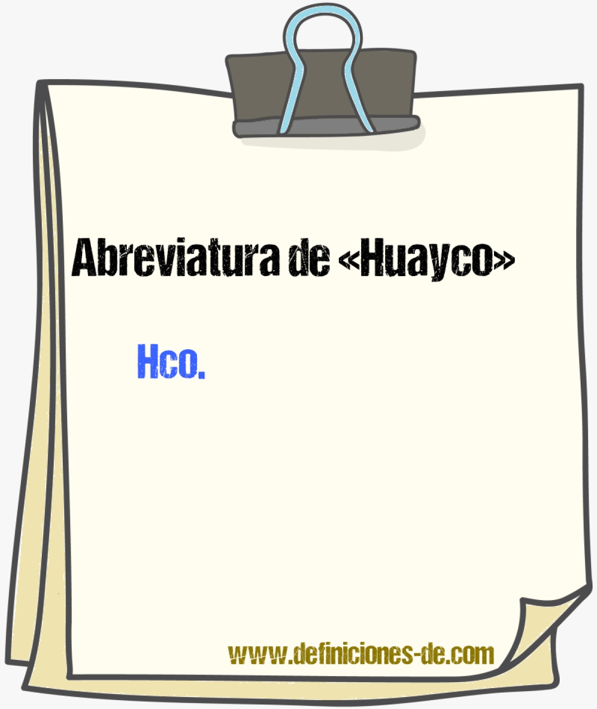 Abreviaturas de Huayco