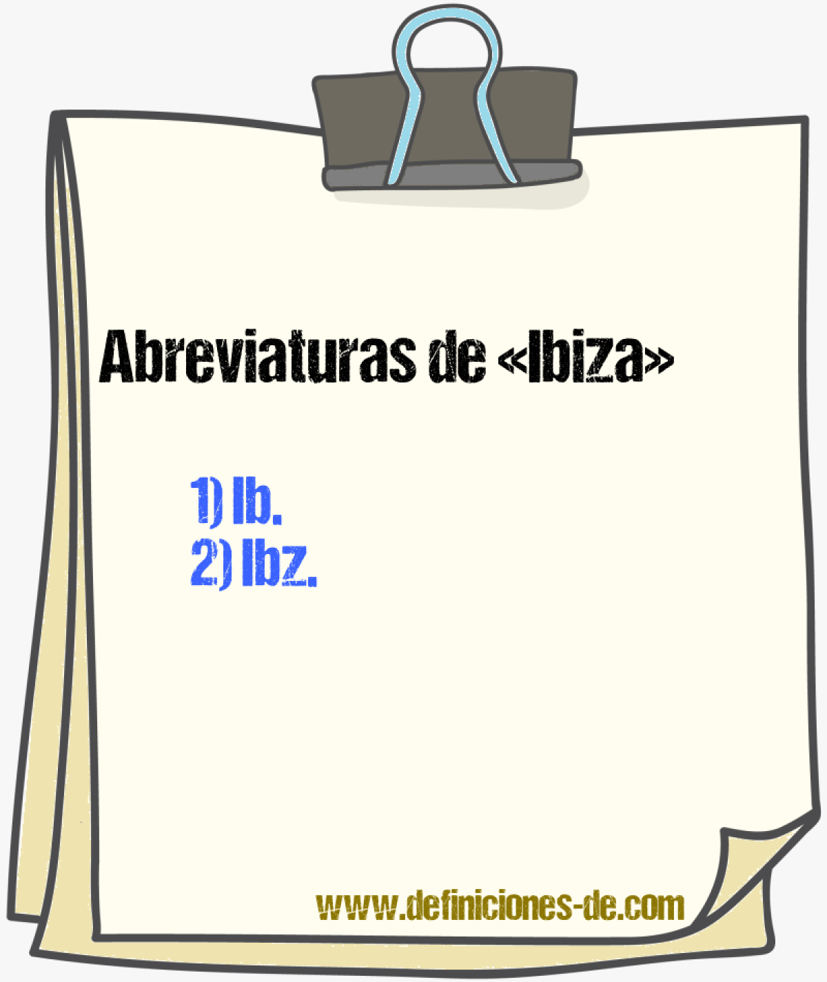 Abreviaturas de Ibiza