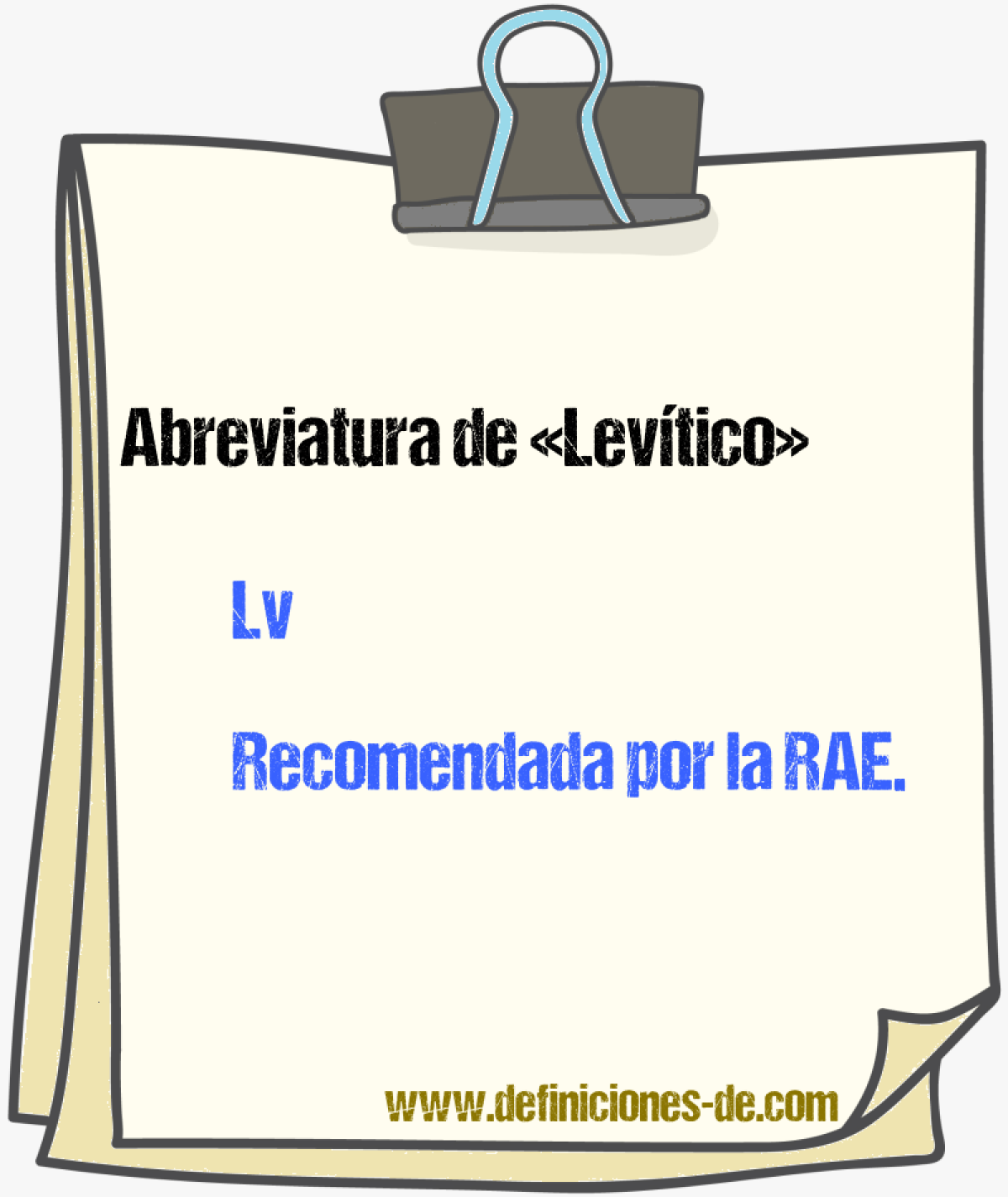 Abreviaturas de Levtico