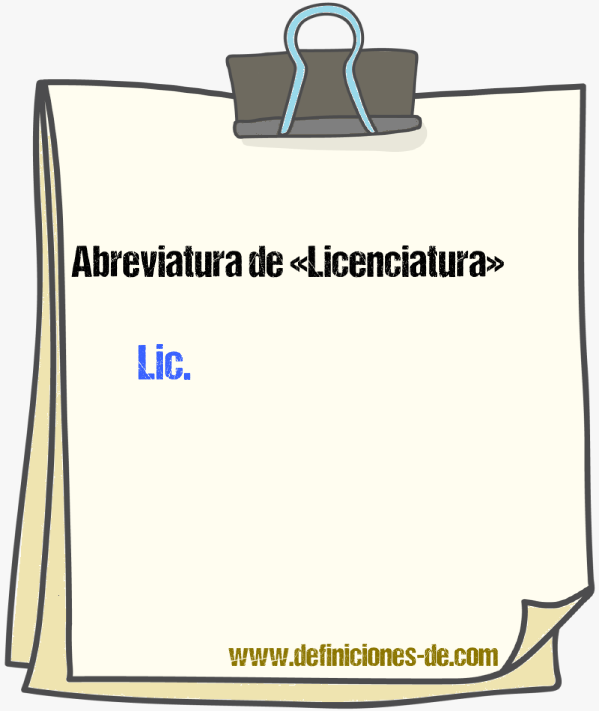 Abreviaturas de Licenciatura