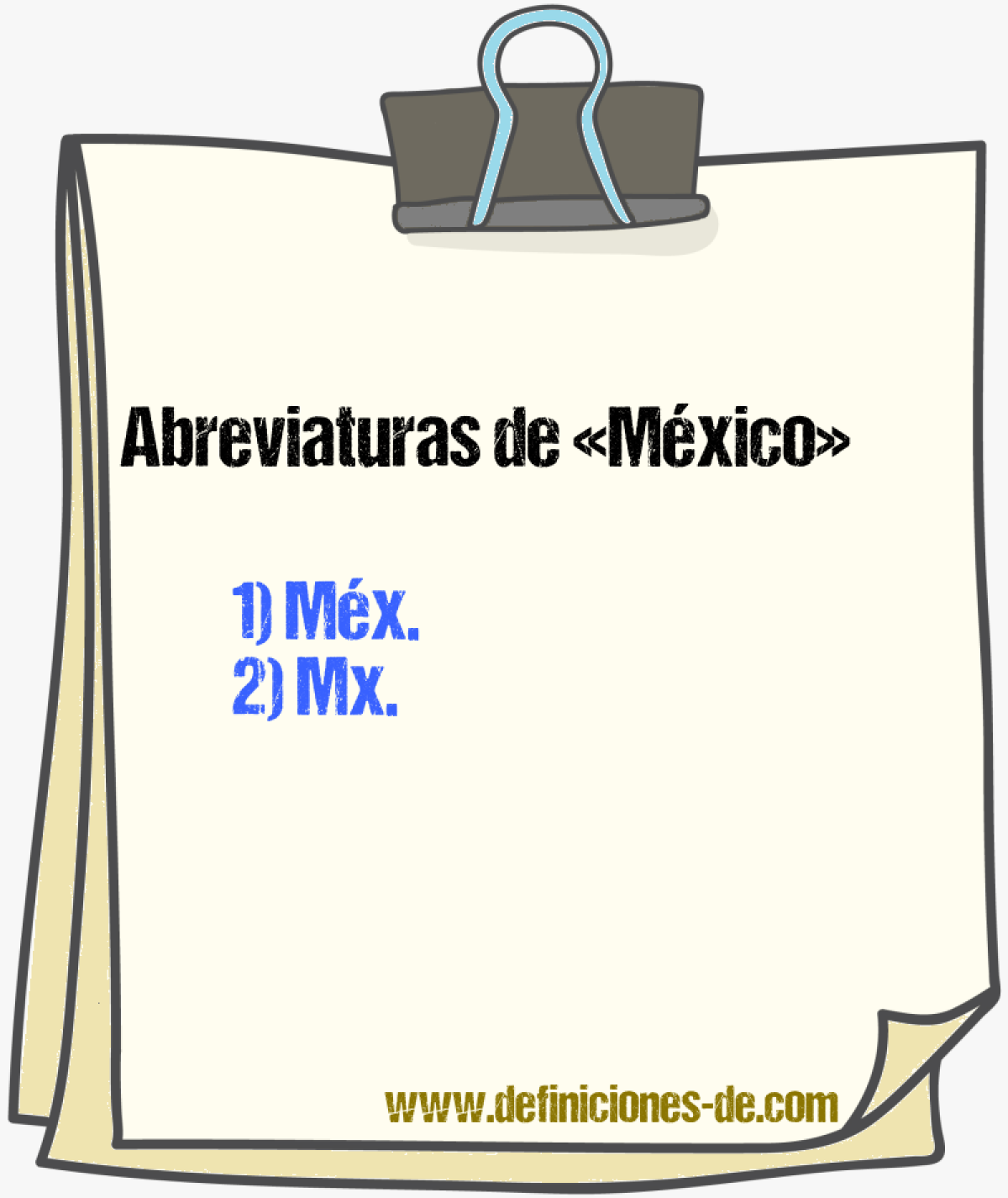 Abreviaturas de Mxico