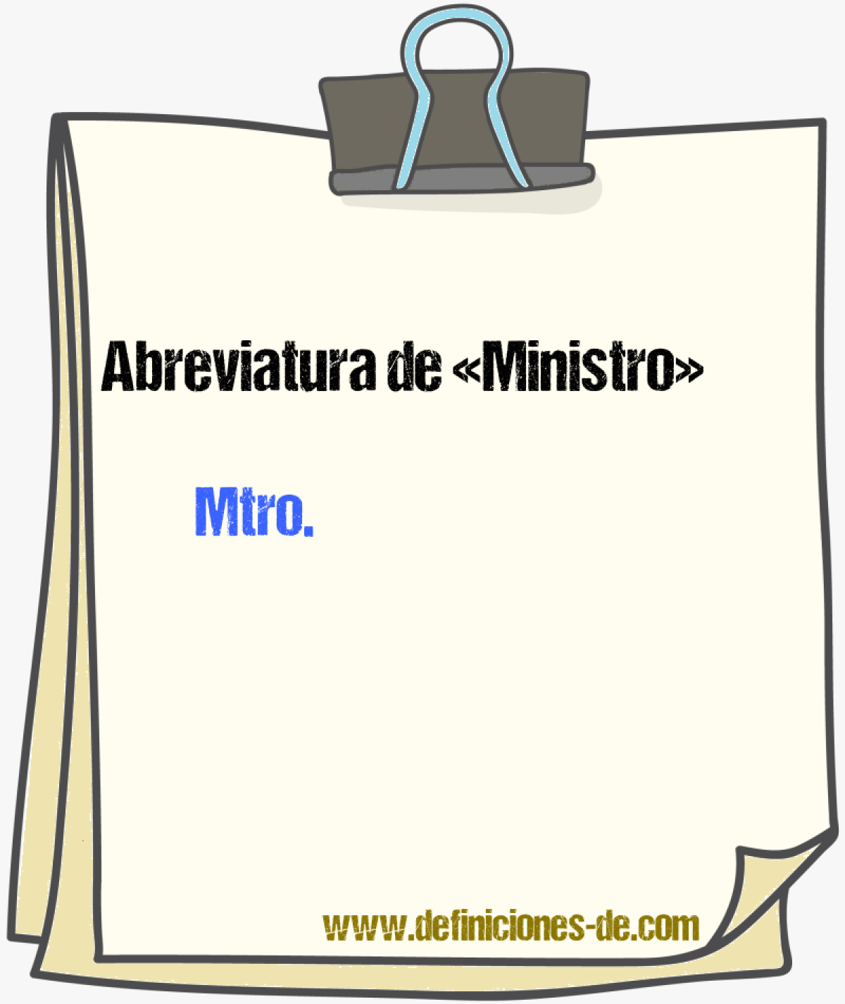 Abreviaturas de Ministro