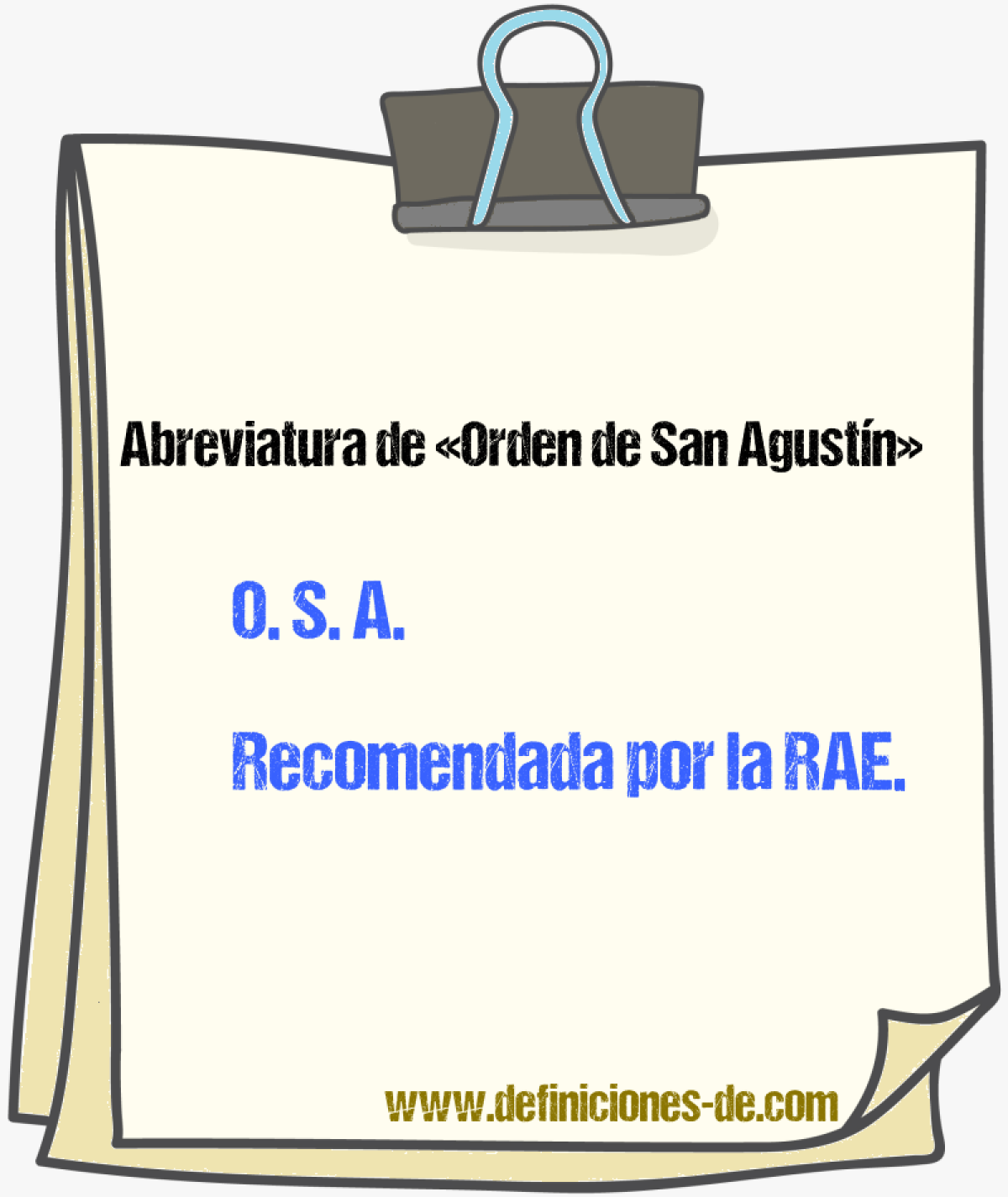 Abreviaturas de Orden de San Agustn