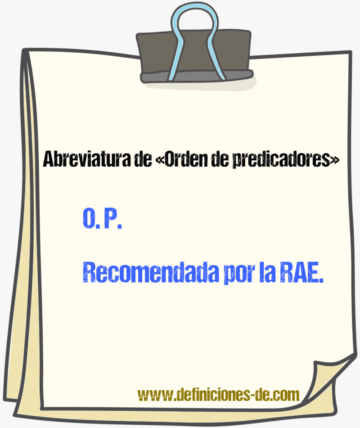 Abreviaturas de Orden de predicadores