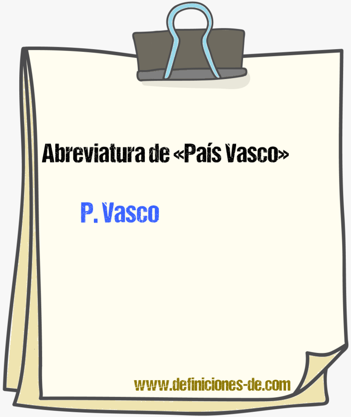 Abreviaturas de Pas Vasco