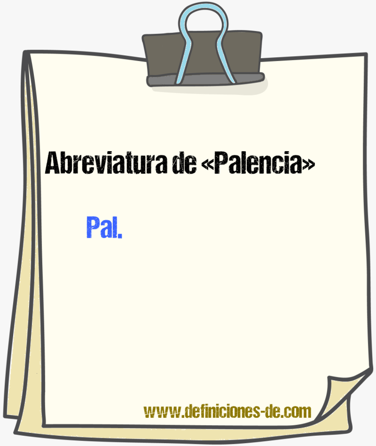 Abreviaturas de Palencia