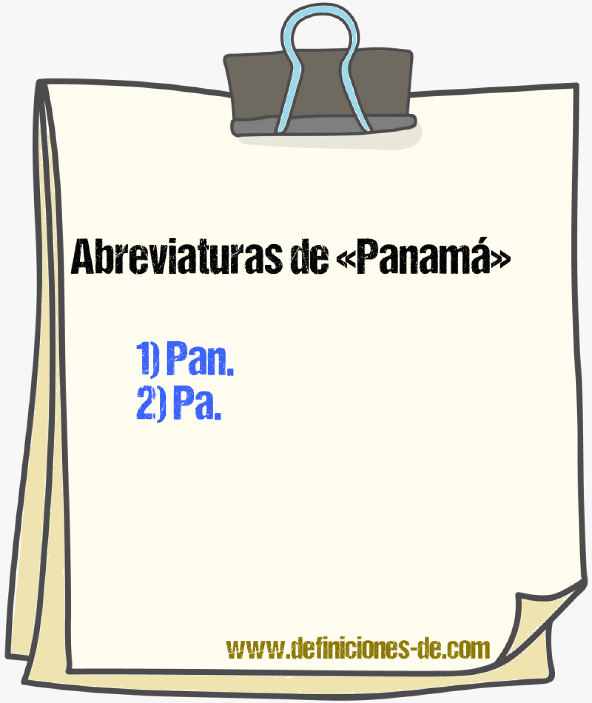 Abreviaturas de Panam