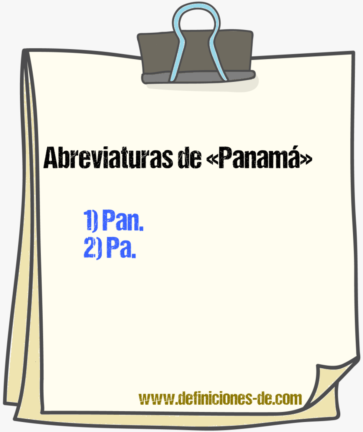 Abreviaturas de Panam