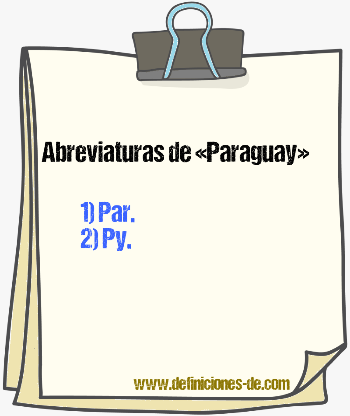 Abreviaturas de Paraguay