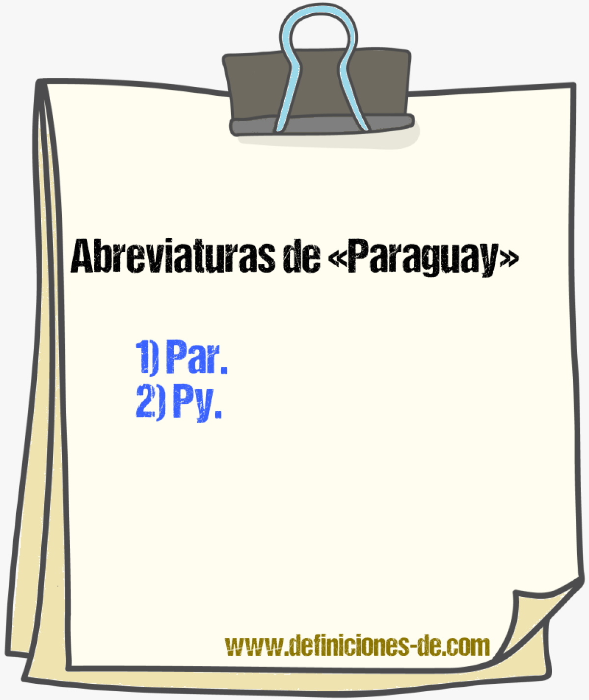 Abreviaturas de Paraguay