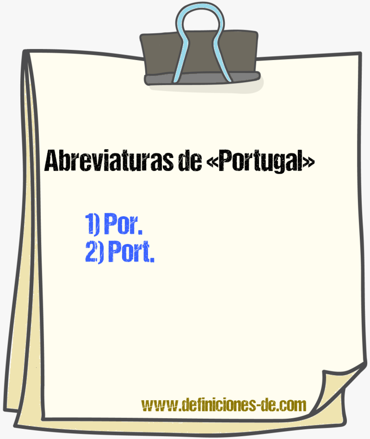 Abreviaturas de Portugal