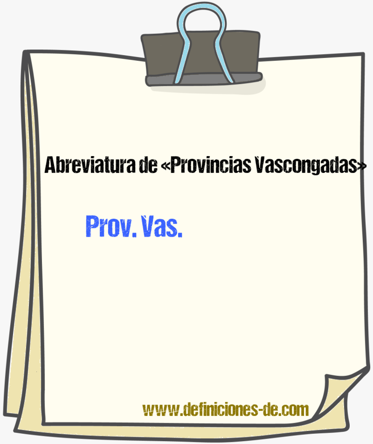 Abreviaturas de Provincias Vascongadas