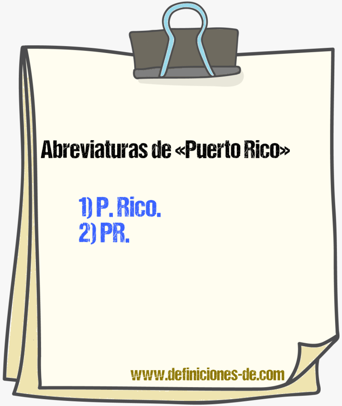 Abreviaturas de Puerto Rico