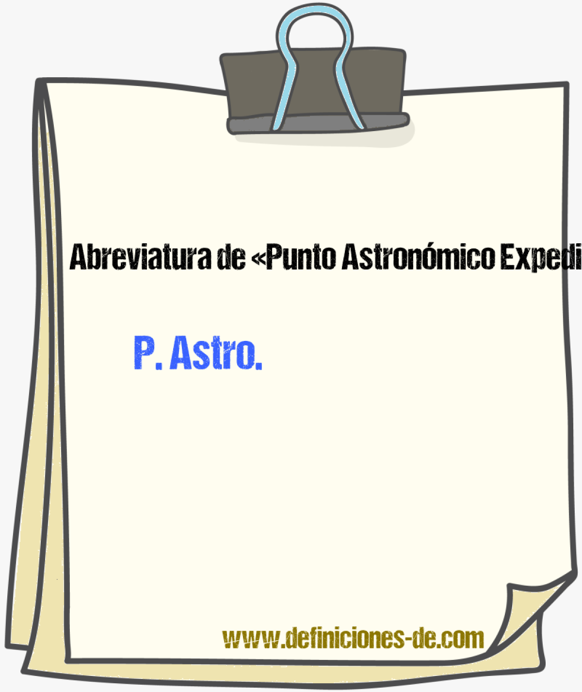 Abreviaturas de Punto Astronmico Expeditivo