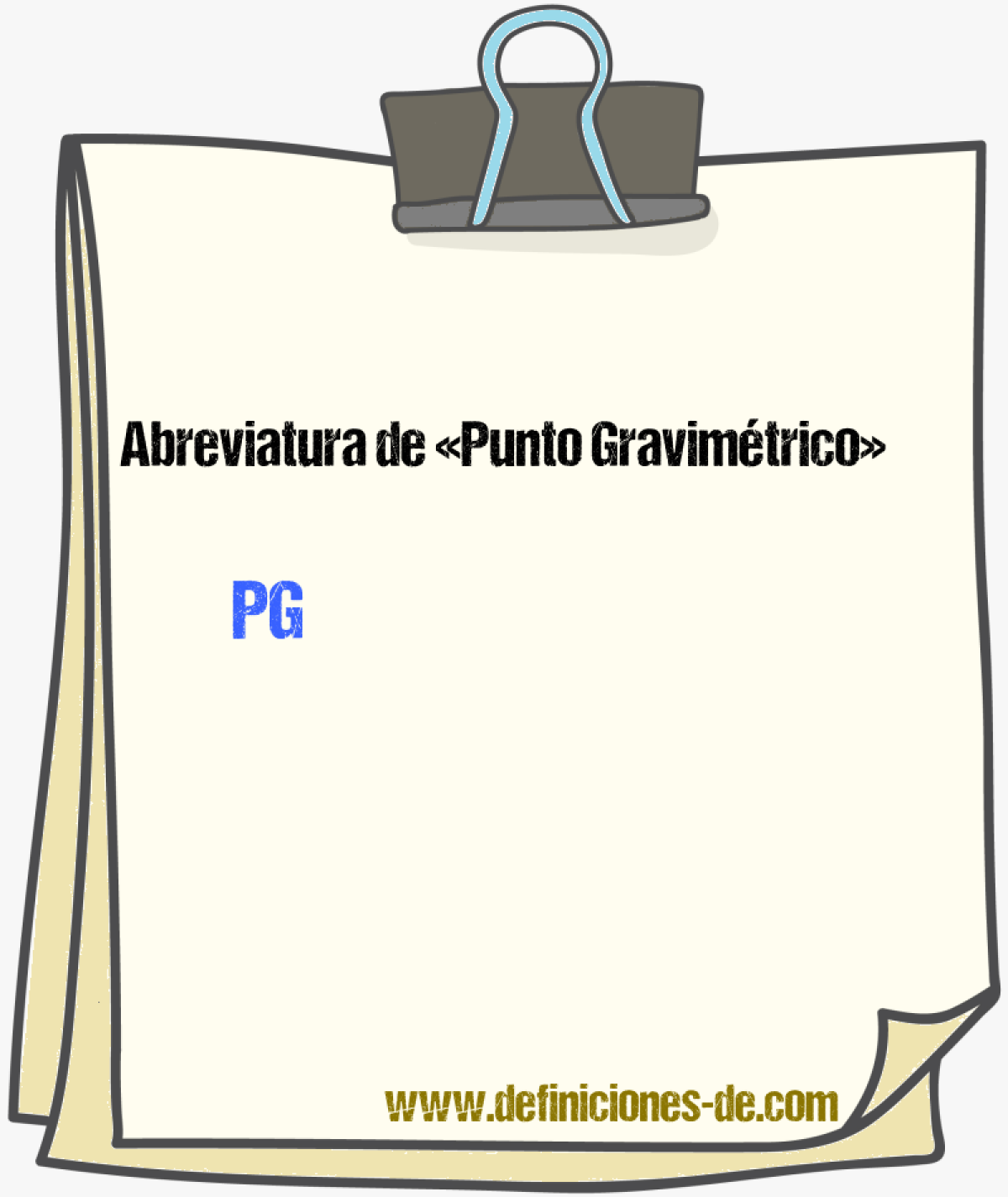 Abreviaturas de Punto Gravimtrico