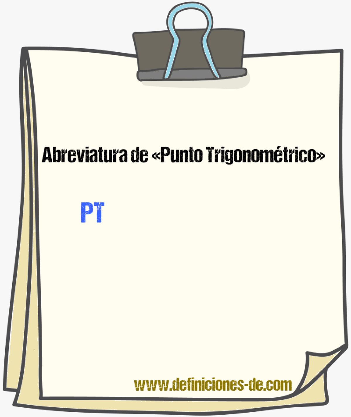 Abreviaturas de Punto Trigonomtrico