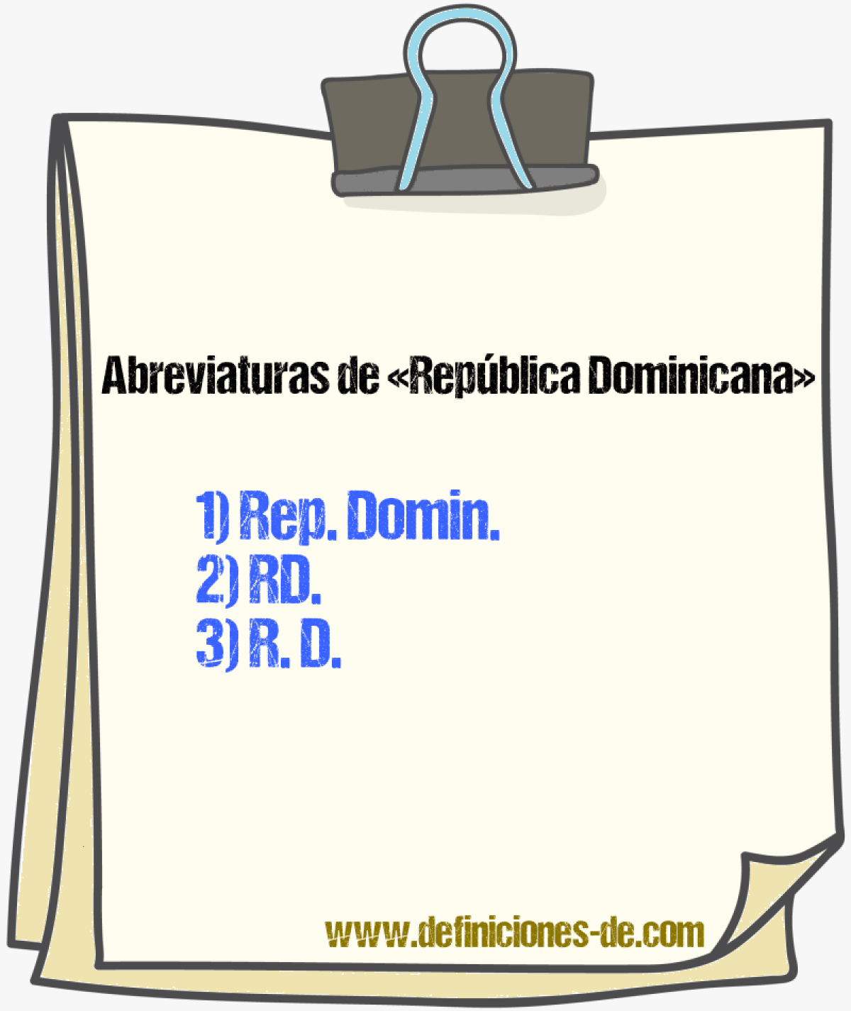 Abreviaturas de Repblica Dominicana