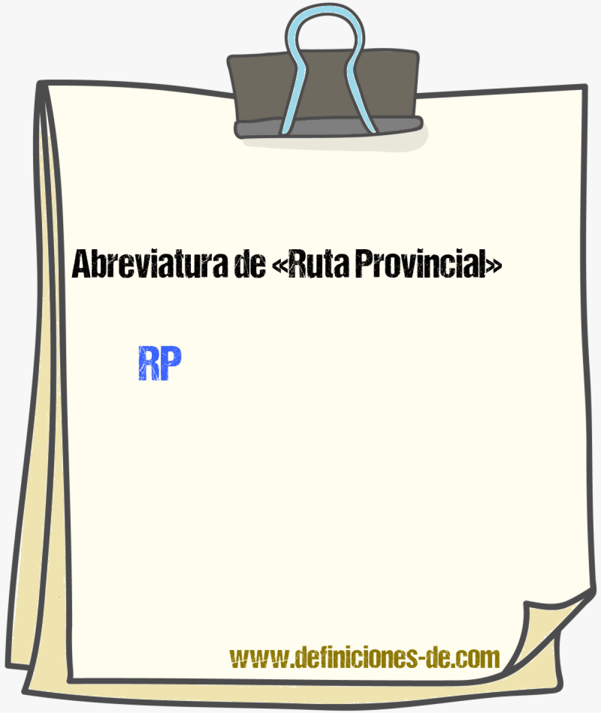 Abreviaturas de Ruta Provincial