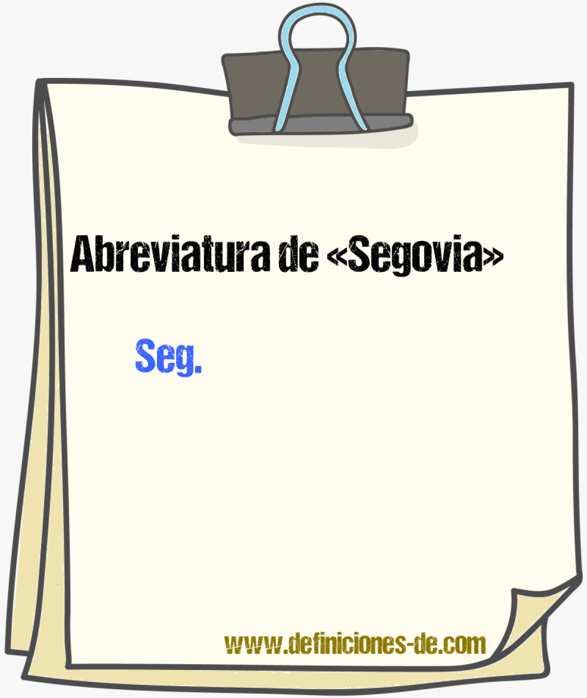 Abreviaturas de Segovia