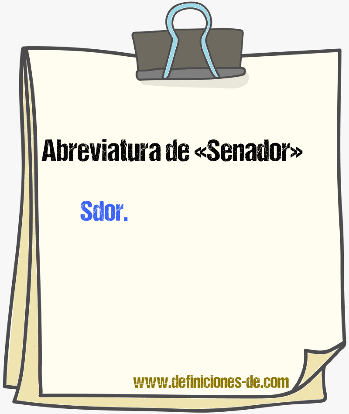 Abreviaturas de Senador