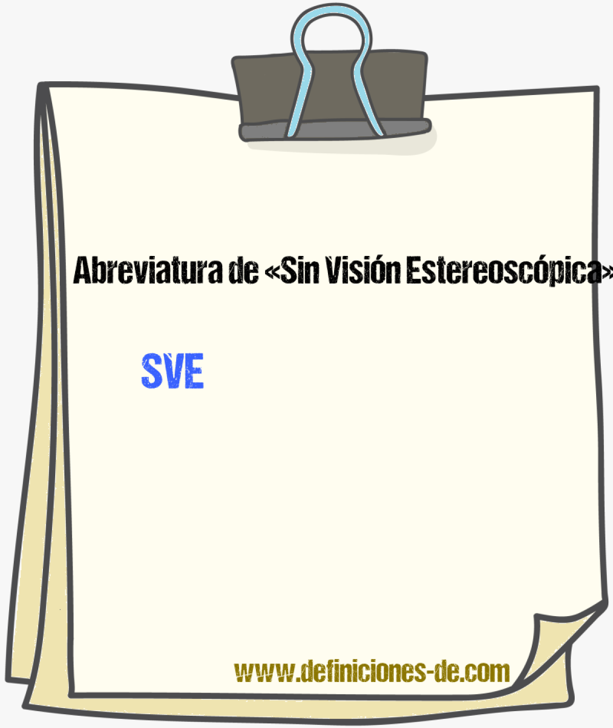 Abreviaturas de Sin Visin Estereoscpica