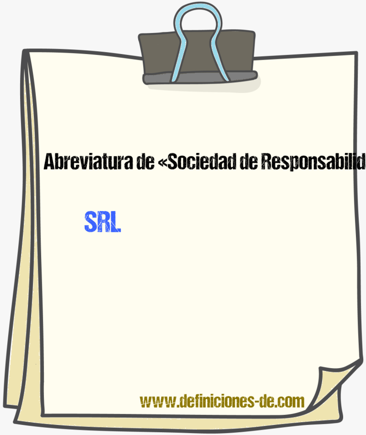 Abreviaturas de Sociedad de Responsabilidad Limitada