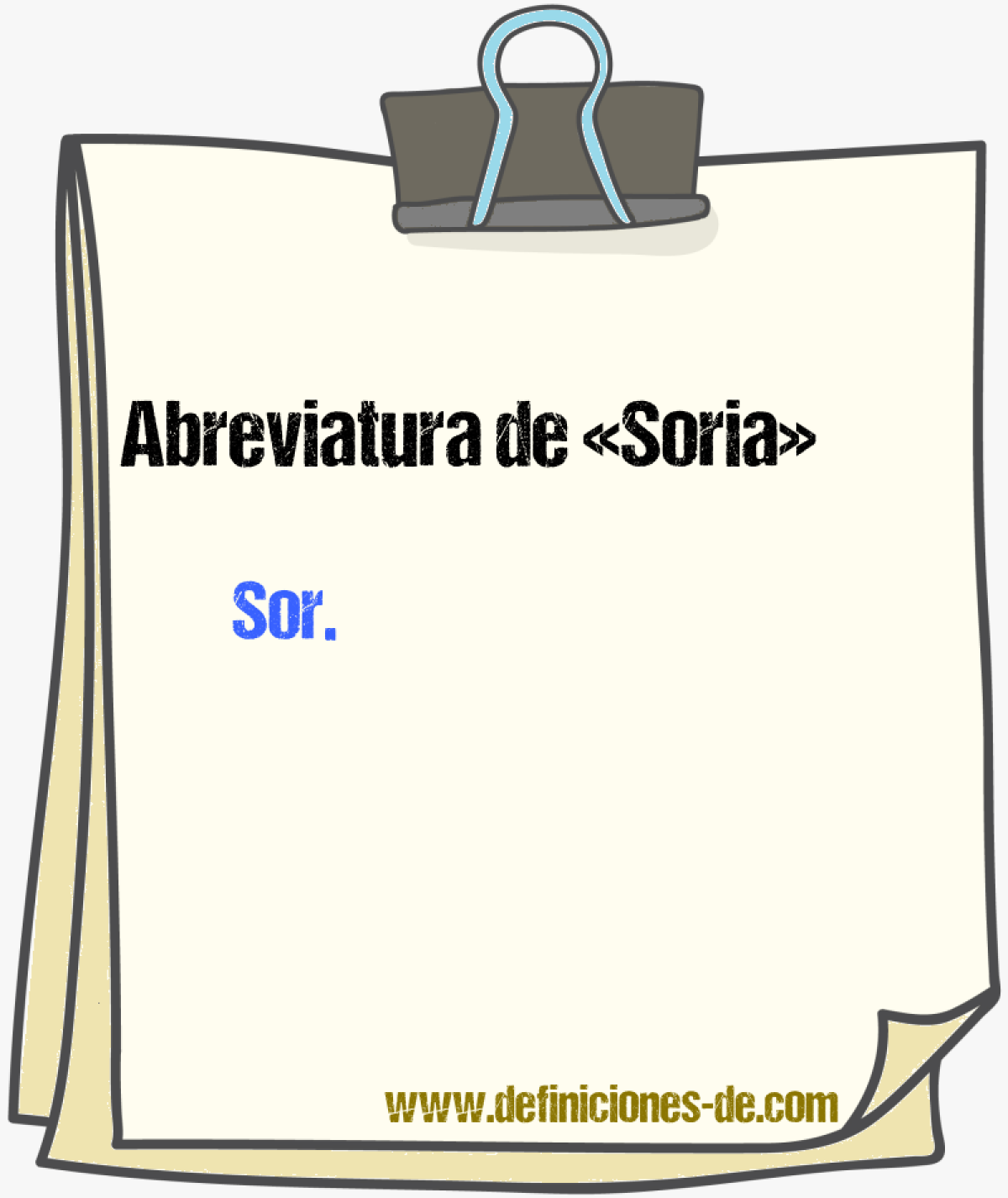 Abreviaturas de Soria