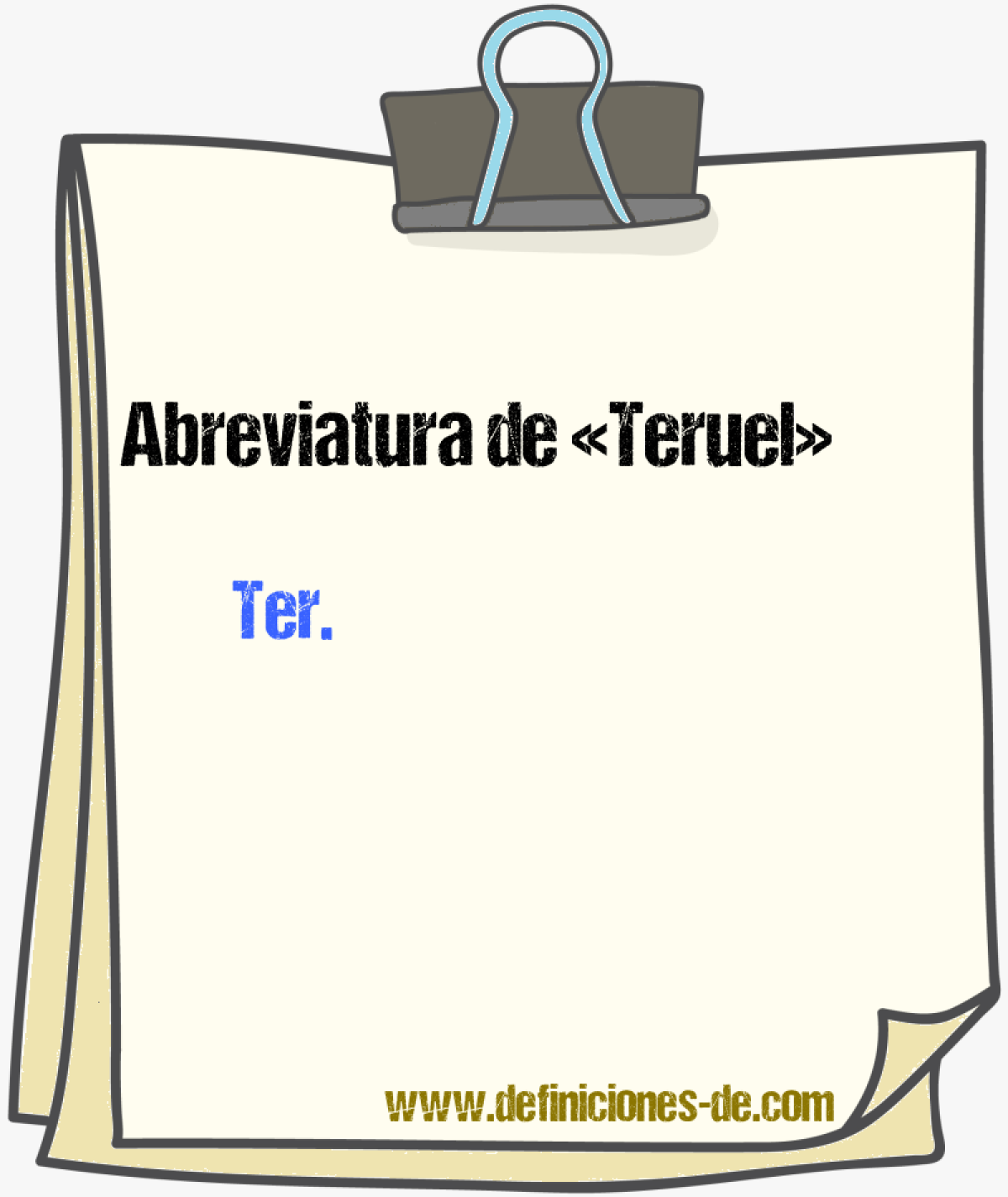 Abreviaturas de Teruel