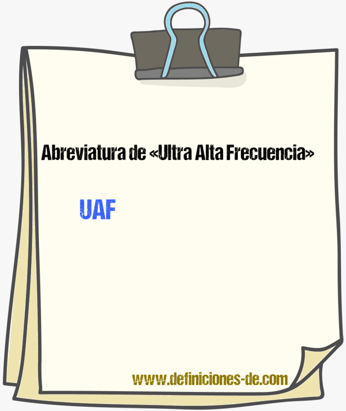 Abreviaturas de Ultra Alta Frecuencia