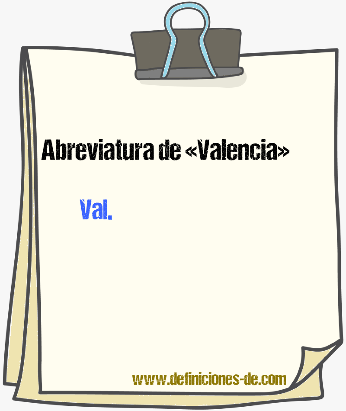 Abreviaturas de Valencia