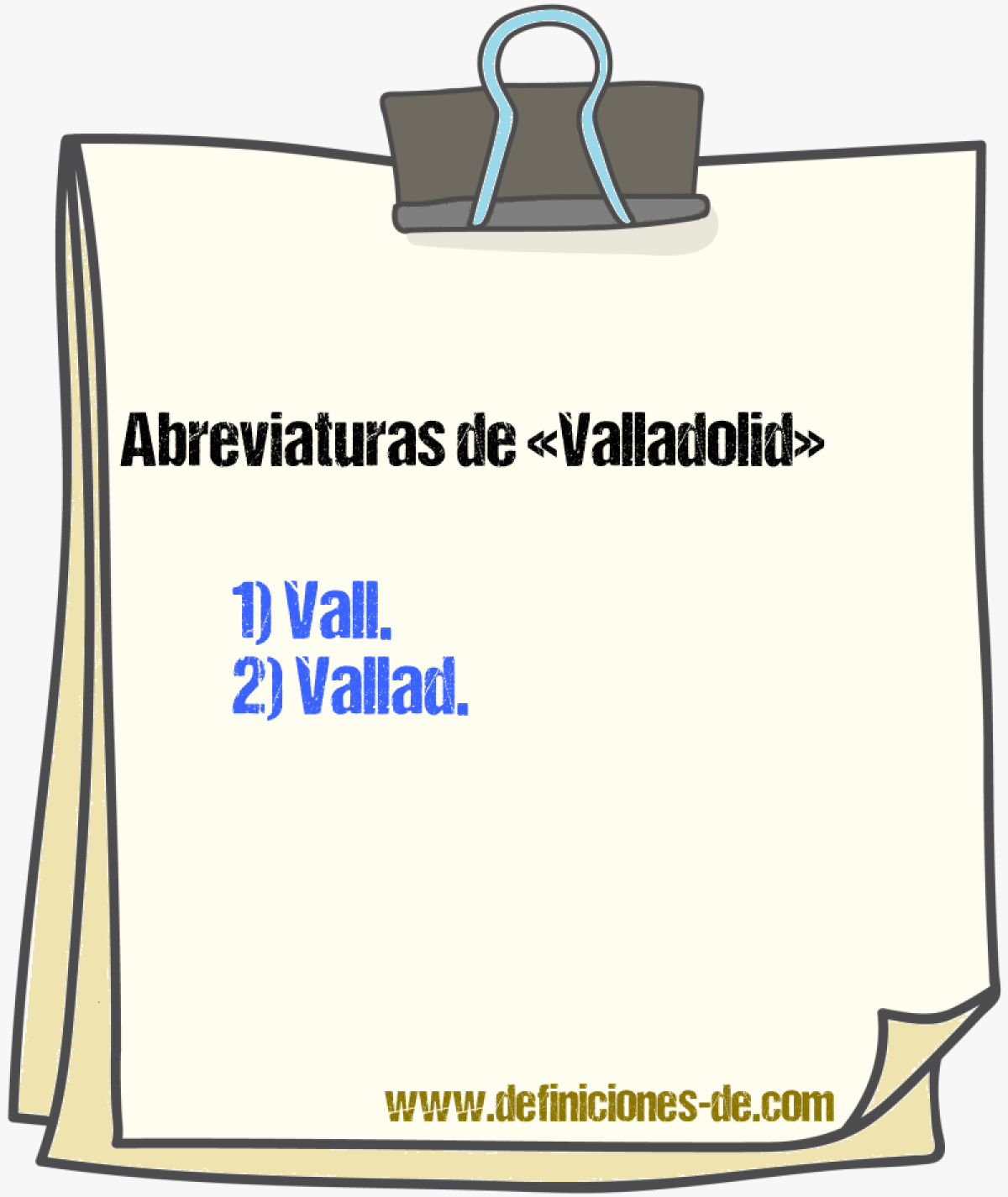 Abreviaturas de Valladolid