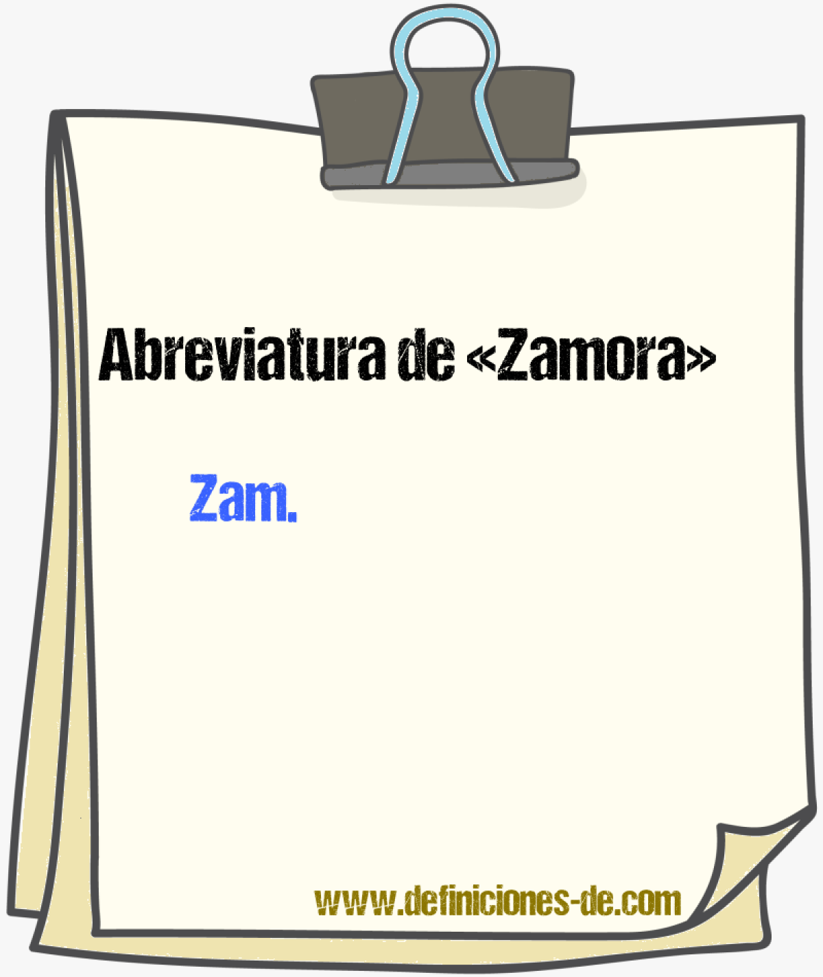 Abreviaturas de Zamora