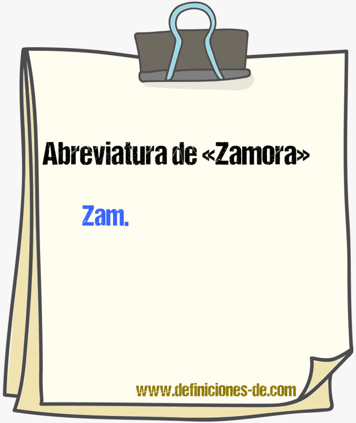 Abreviaturas de Zamora