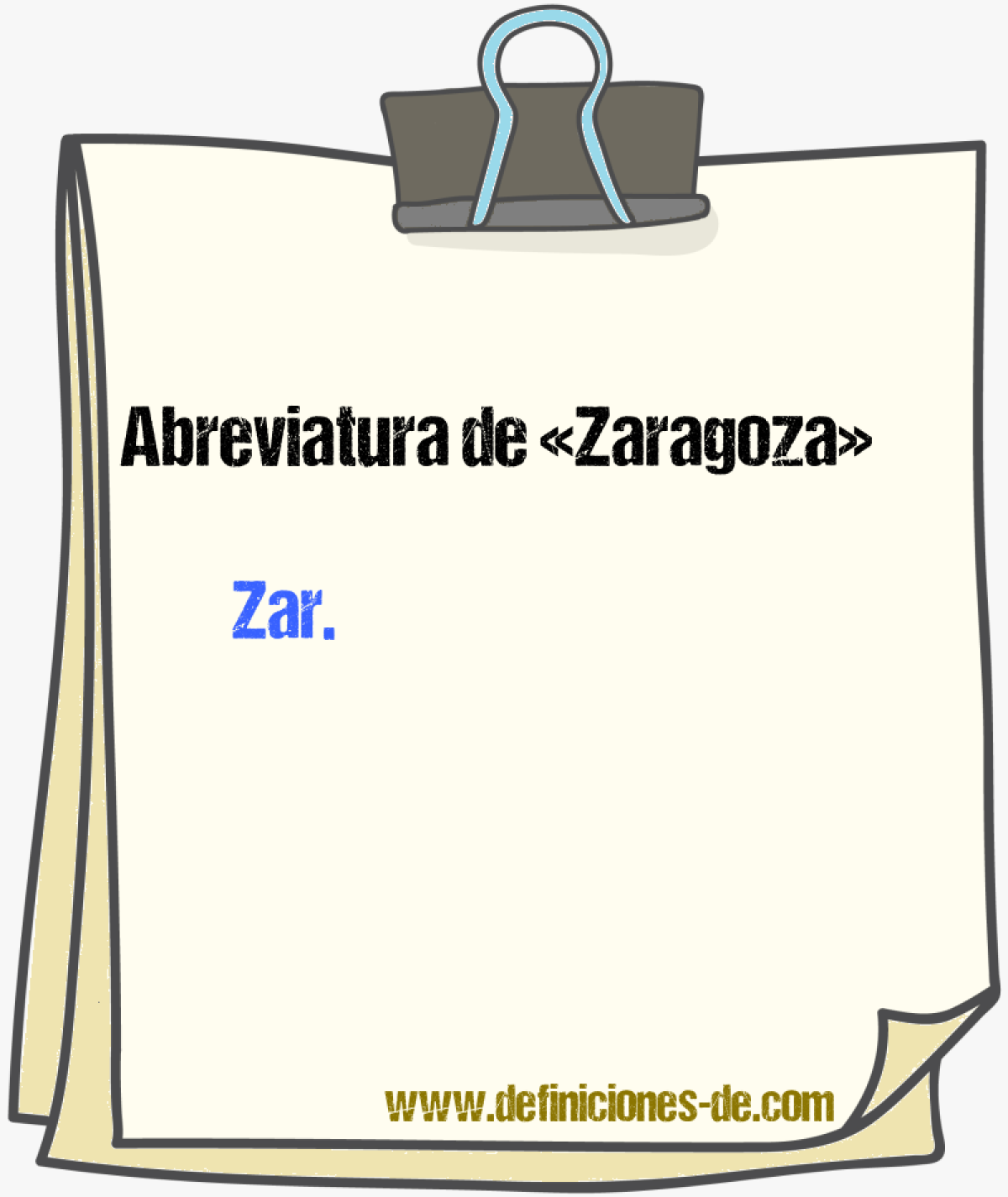Abreviaturas de Zaragoza