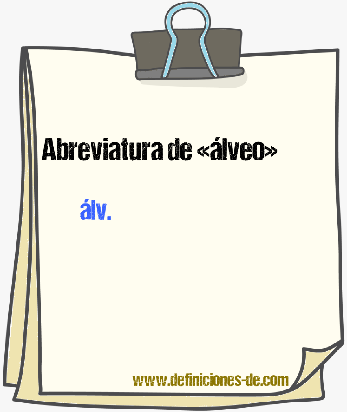 Abreviaturas de lveo