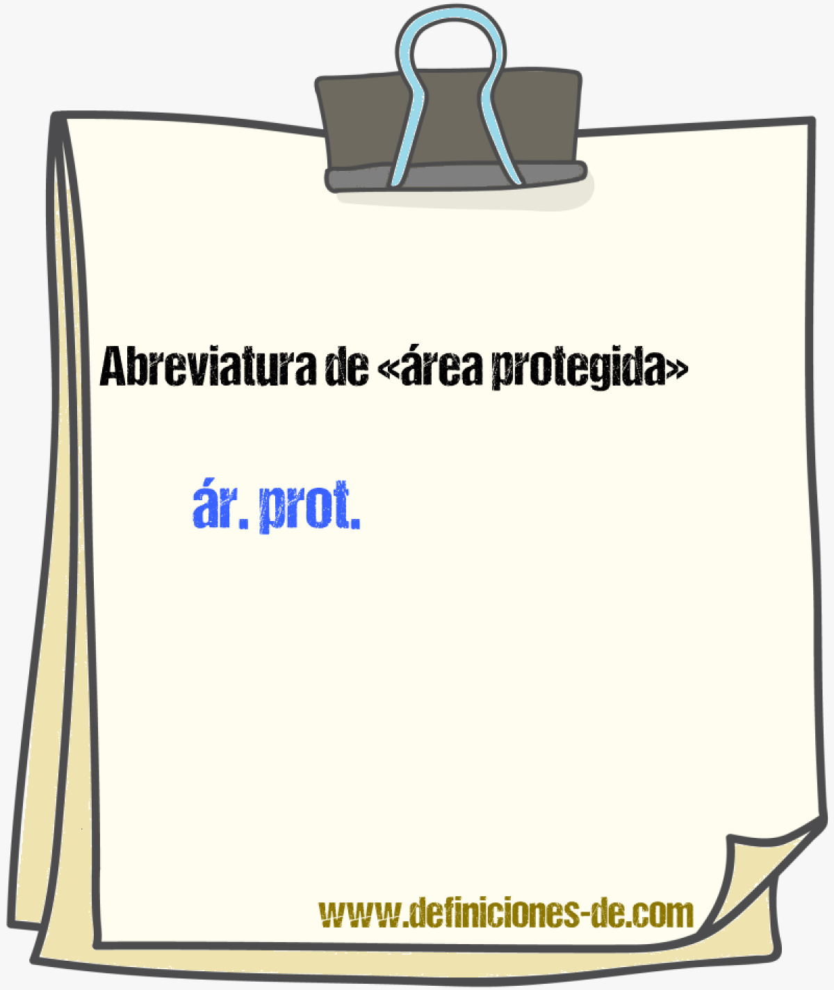 Abreviaturas de rea protegida