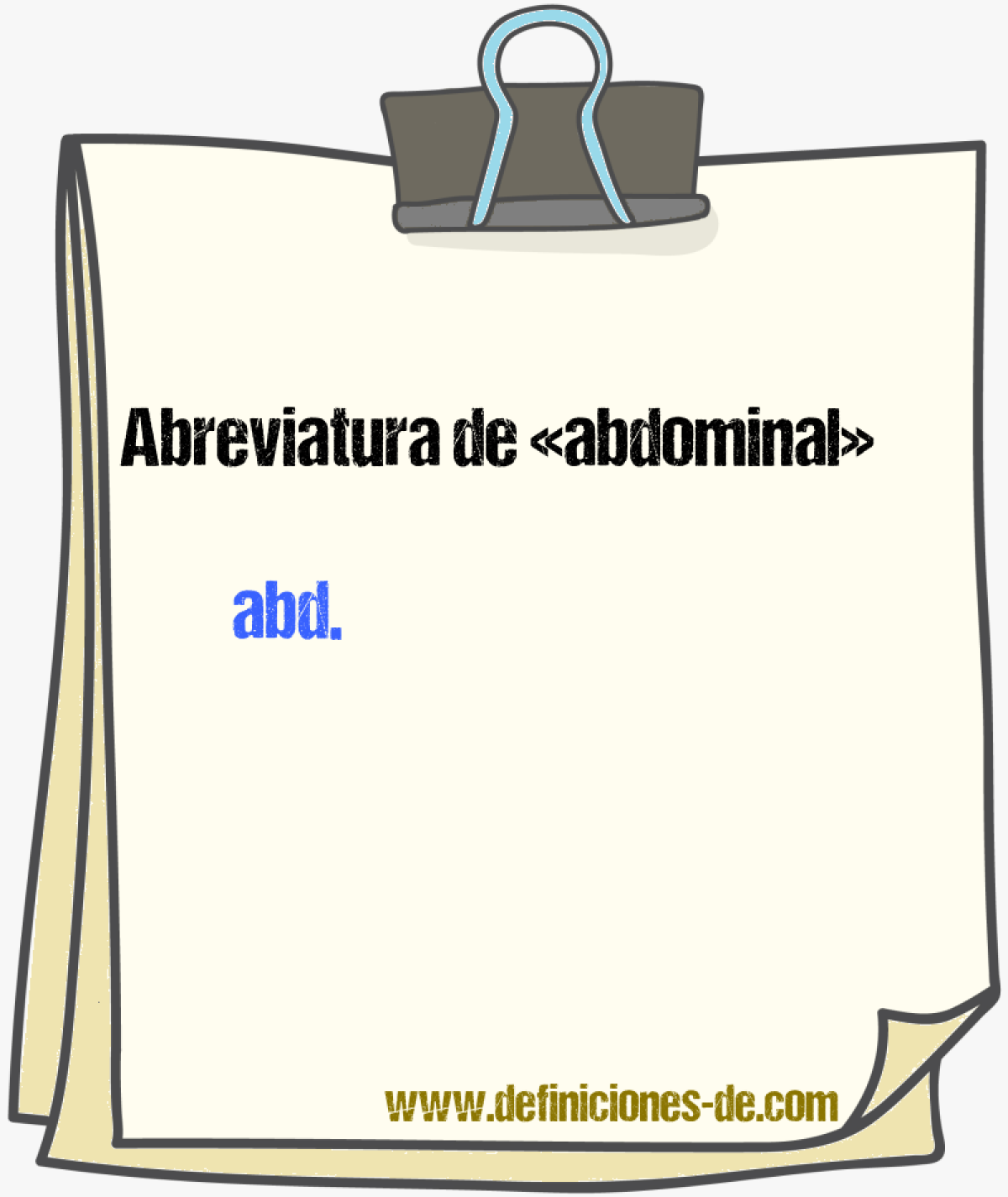 Abreviaturas de abdominal