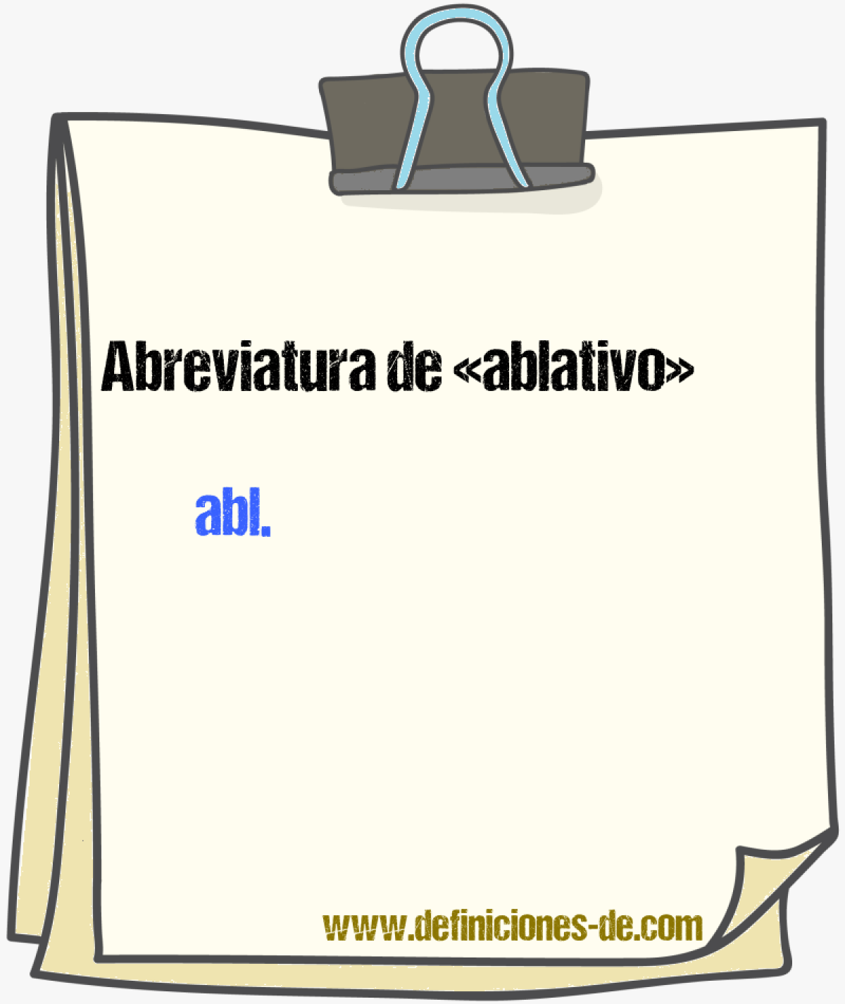 Abreviaturas de ablativo