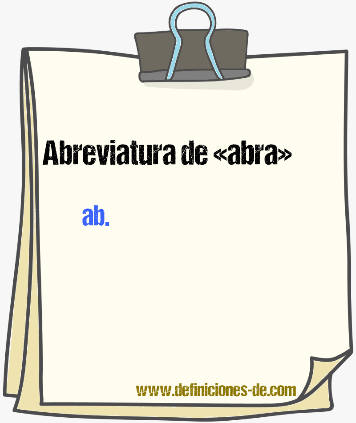 Abreviaturas de abra