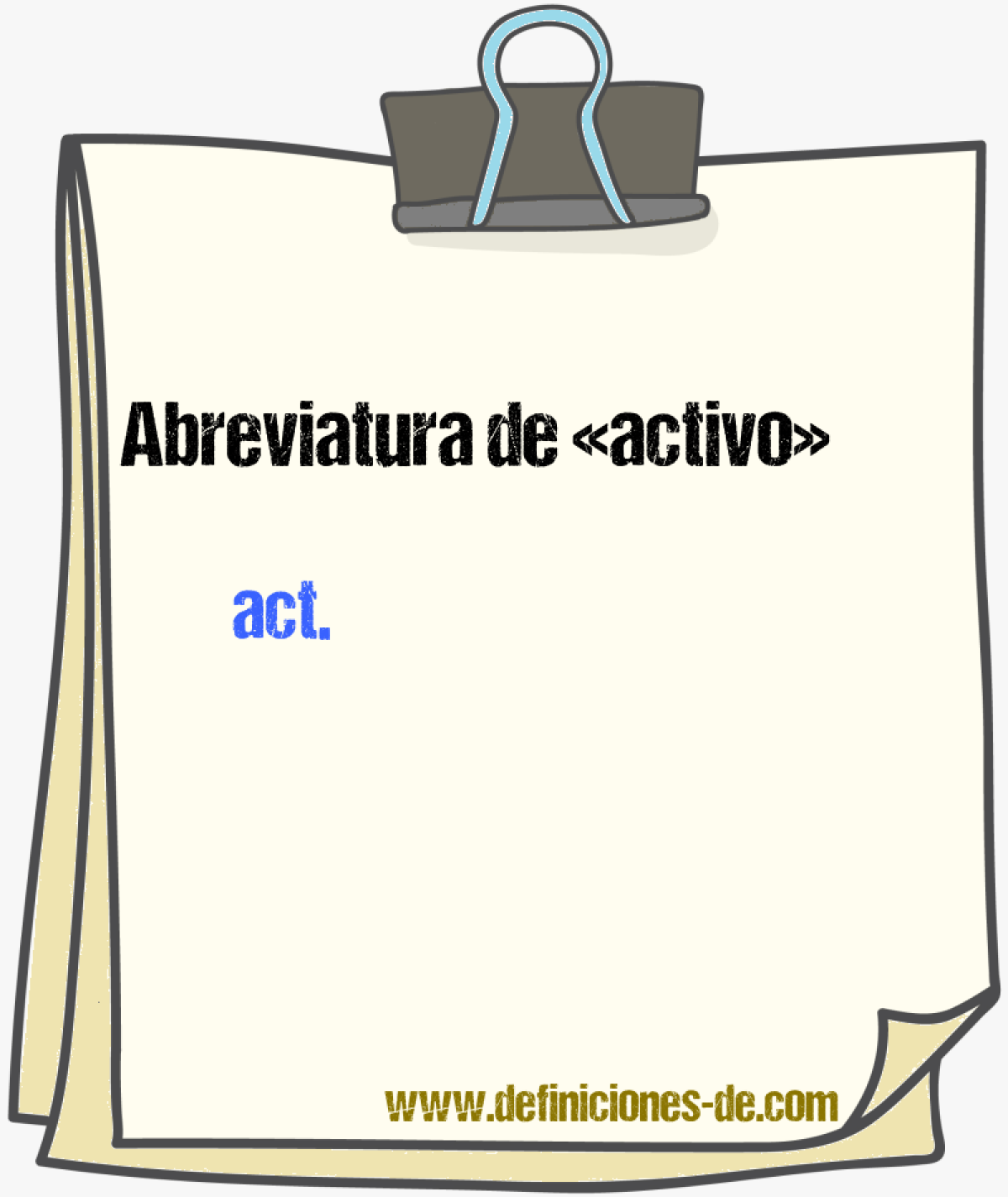 Abreviaturas de activo