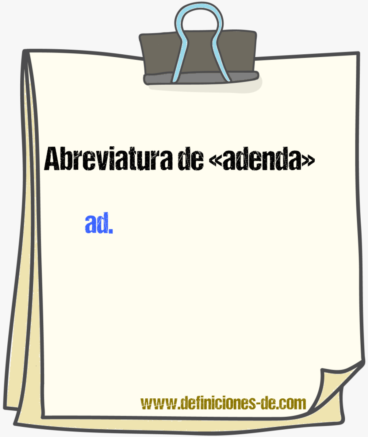 Abreviaturas de adenda