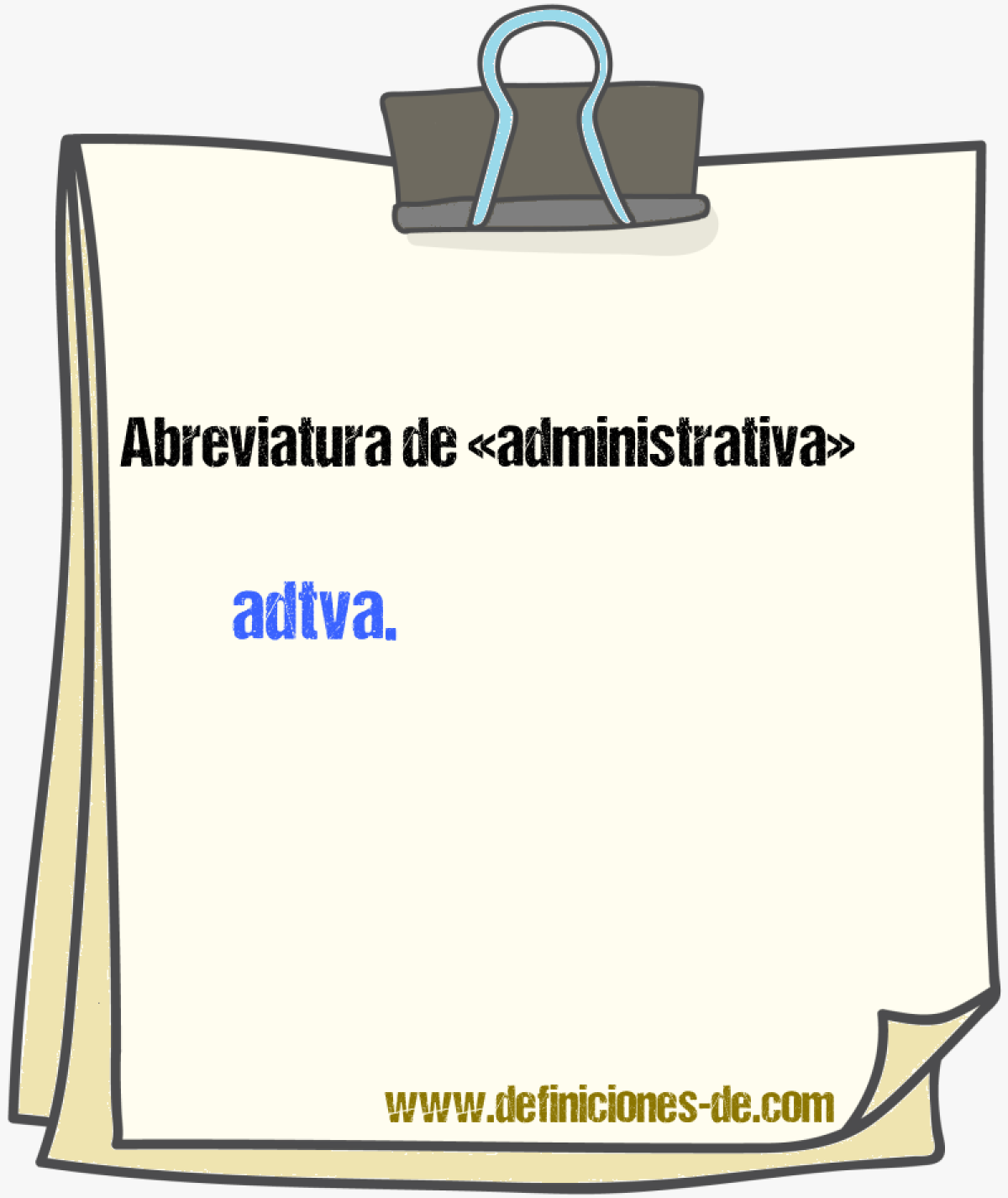 Abreviaturas de administrativa