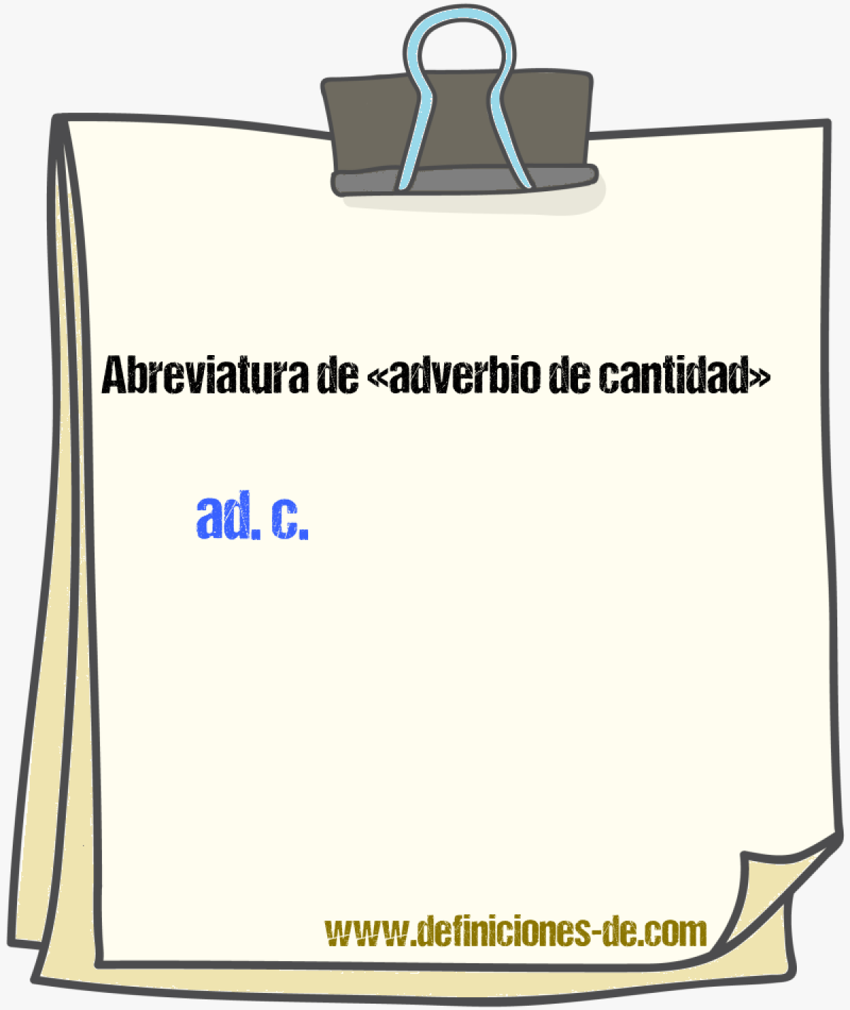 Abreviaturas de adverbio de cantidad