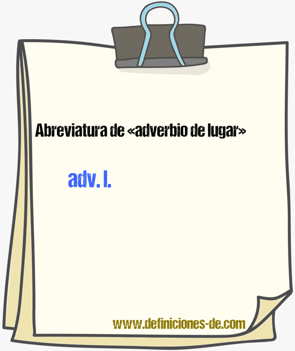 Abreviaturas de adverbio de lugar