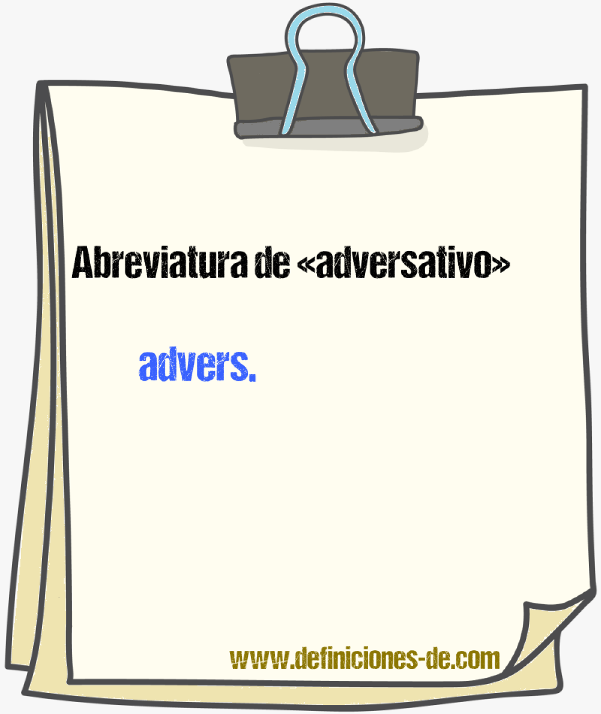 Abreviaturas de adversativo