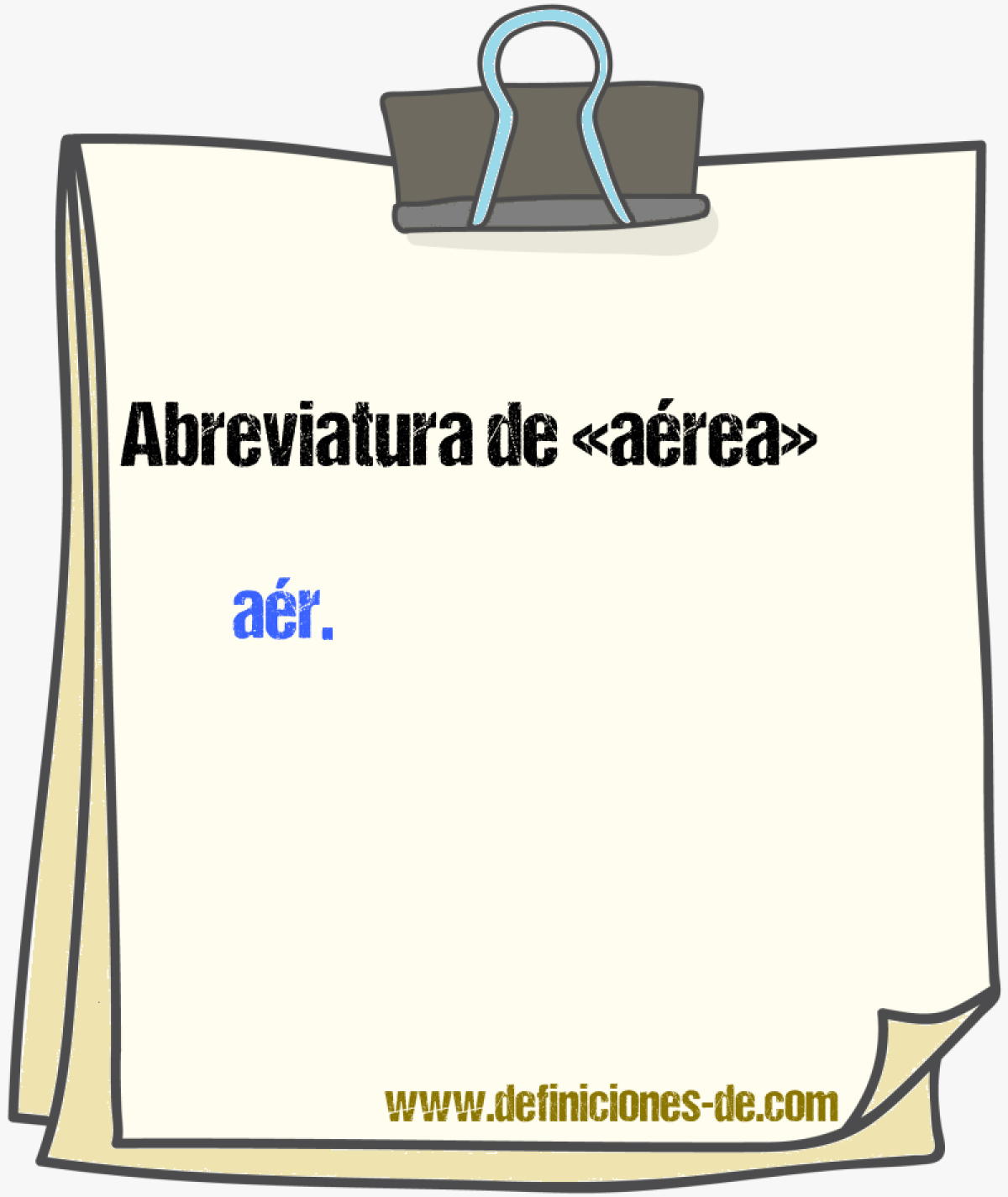 Abreviaturas de area