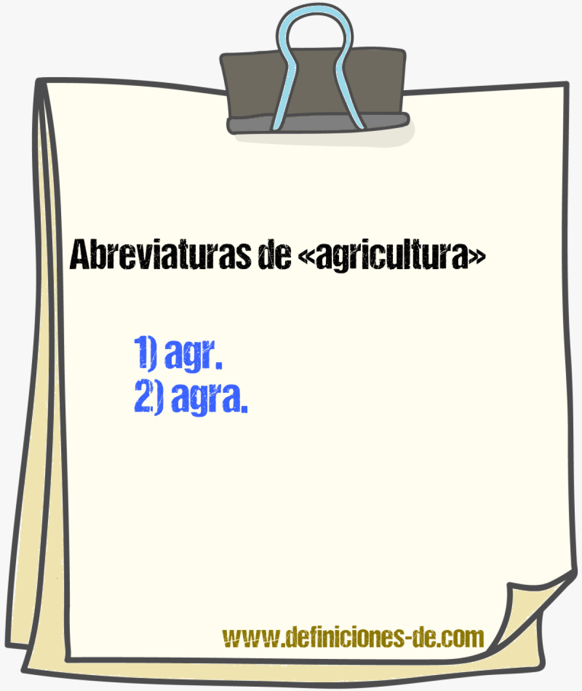 Abreviaturas de agricultura